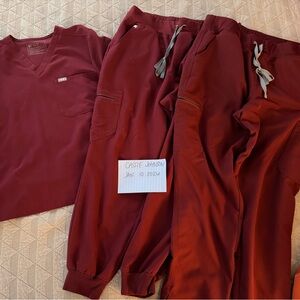 Figs Burgundy XLP bundle